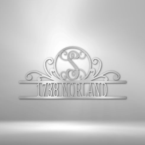 Custom Scroll Family Initial + NameWall Art